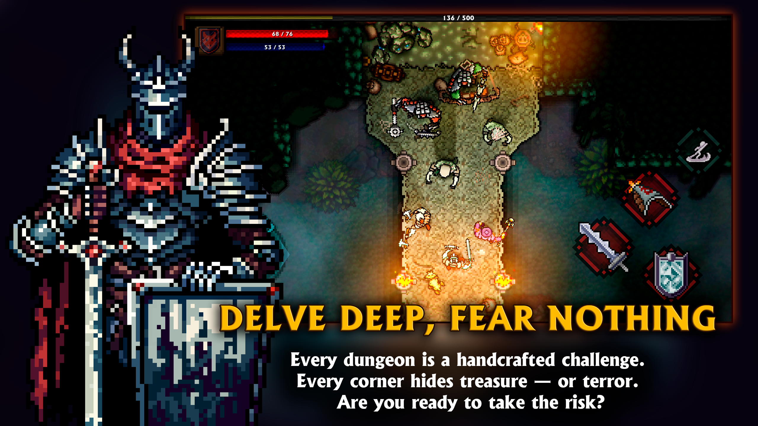 Action-roguelite with fast, skill-based runs